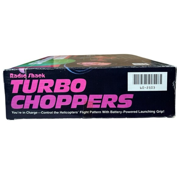 Vintage Radio Shack Turbo Choppers 2 Helicopters Remote New In Box - Picture 6 of 6